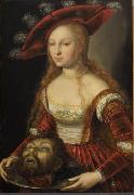 unknow artist Salome mit dem Haupt Johannes des Taufers oil painting on canvas